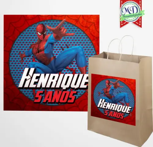 Adesivo Sacola Homem Aranha