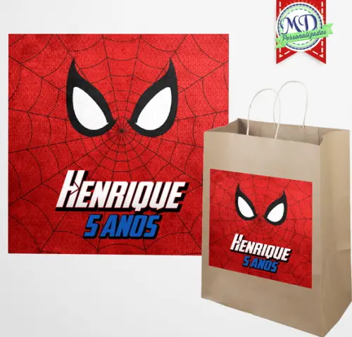 Adesivo Sacola Homem Aranha