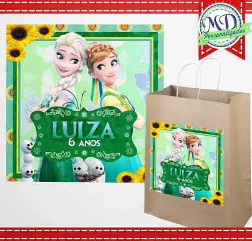 Adesivo Sacola Kraft Frozen