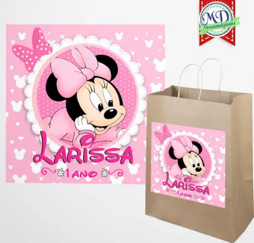 Adesivo Sacola Minnie Baby