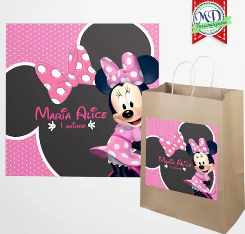 Adesivo Sacola Minnie