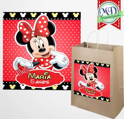 Adesivo Sacola Minnie