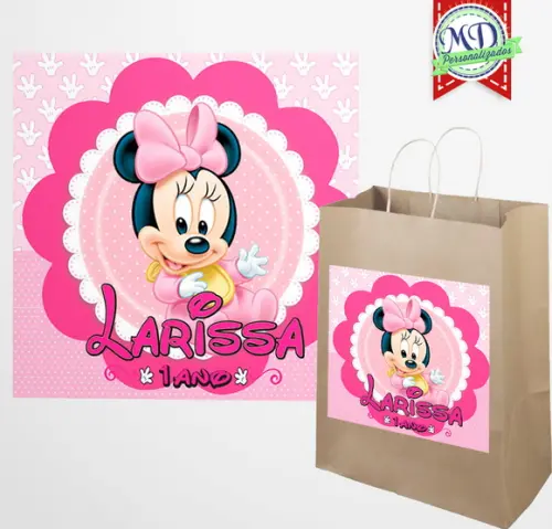 Adesivo Sacola Minnie Baby