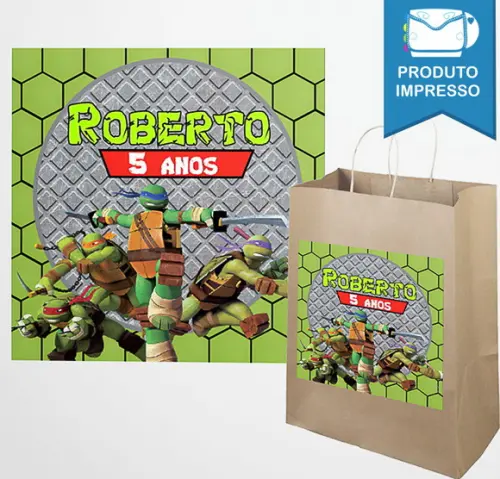 Adesivo Sacola Tartarugas Ninja