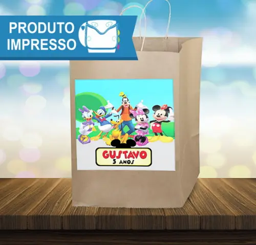 Adesivo Sacola Turma do Mickey