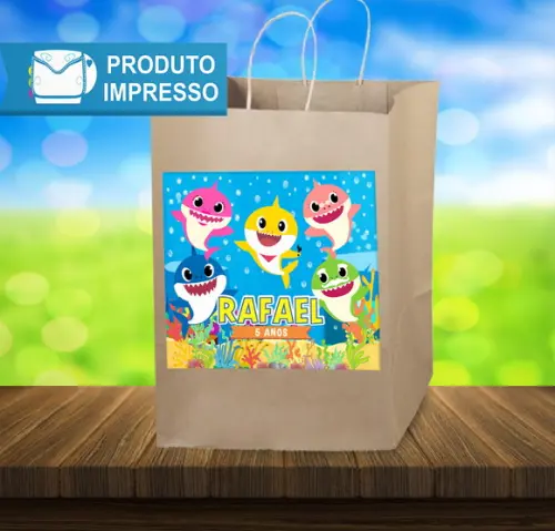 Adesivo Sacolinha Baby Shark