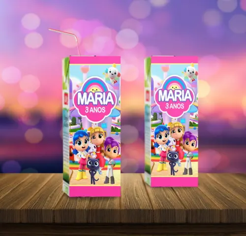 Adesivo Suco 200ml Vera e o Reino do Arco-Íris