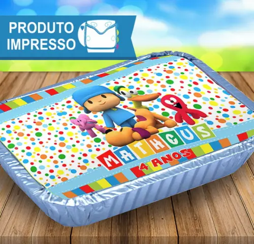 Adesivo Tampa de Marmitinha Pocoyo Nº 03
