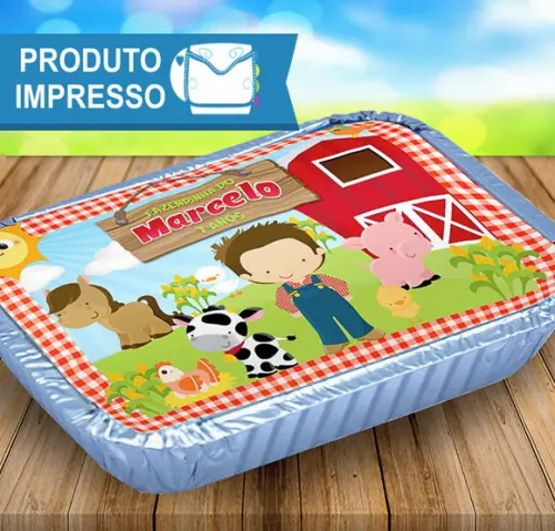 Adesivo Tampa Marmitinha Fazendinha