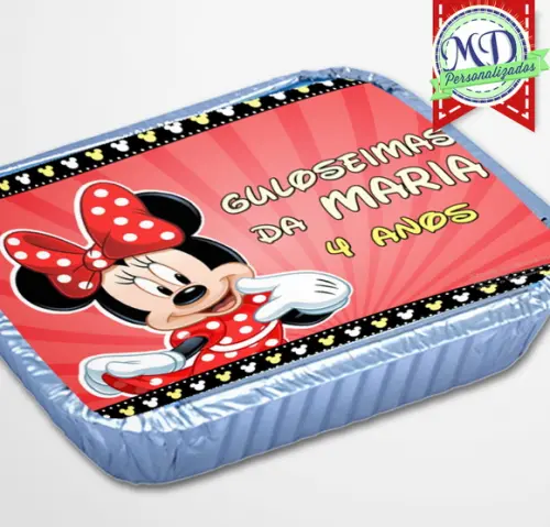 Adesivo Tampa Marmitinha Minnie