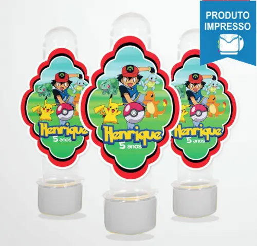 Adesivo Tubete Pokémon