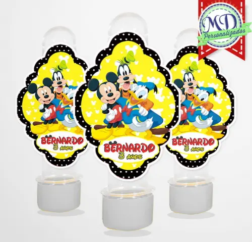 Adesivo Tubete Turma do Mickey Personalizado