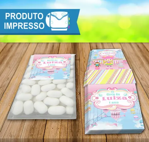Adesivos de Bala Circo Menina Rosa