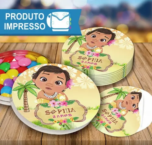 Adesivos de Latinha Moana Baby