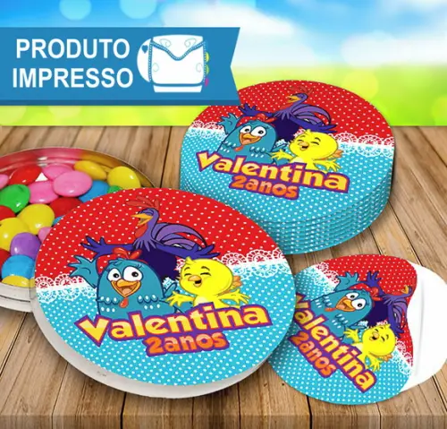 Adesivos Latinha Galinha Pintadinha