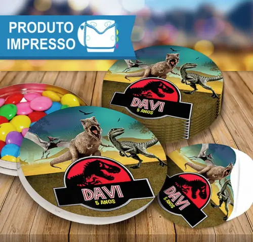 Adesivos Latinha Jurassic Park
