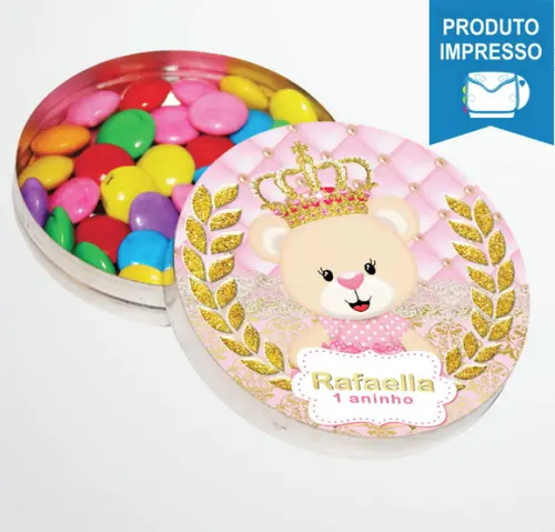 Adesivos Latinha Ursinha Princesa