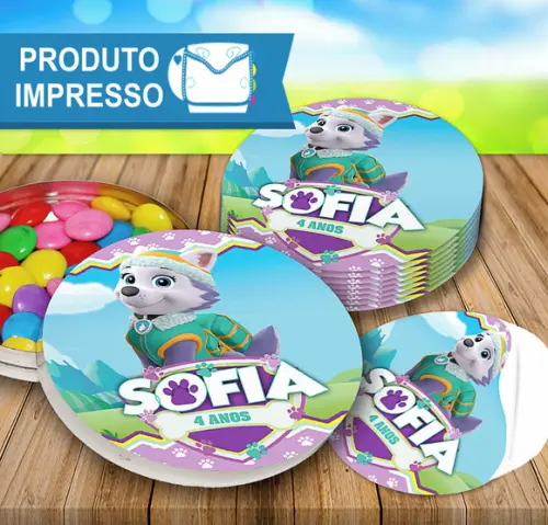 Adesivos para Latinhas Everest da Patrulha Canina