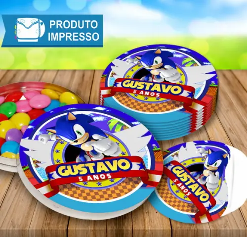 Adesivos para Latinha Sonic