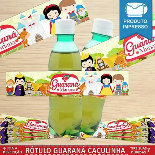 Agua Guaraná Branca de Neve Cute