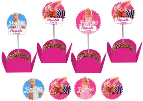 Aplique Barbie o Filme + Forminha - Personalizado