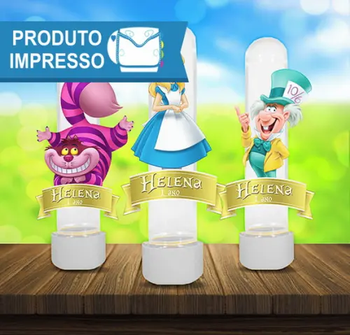 Aplique para Tubete Alice no País das Maravilhas
