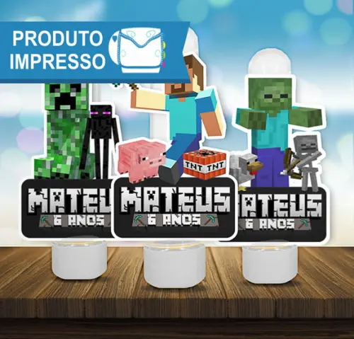 Aplique para Tubete Minecraft