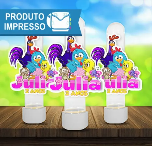Aplique Tubete Galinha Pintadinha Rosa