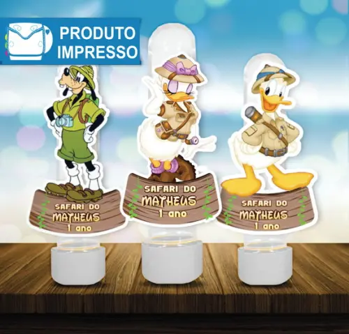 Aplique Tubete Mickey Safari Personalizado