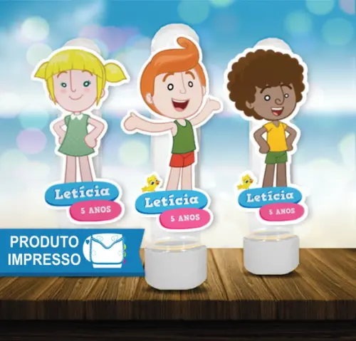 Aplique Tubete Mundo Bita e as Crianças Rosa
