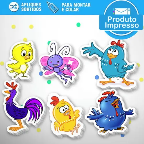 Apliques da Galinha Pintadinha