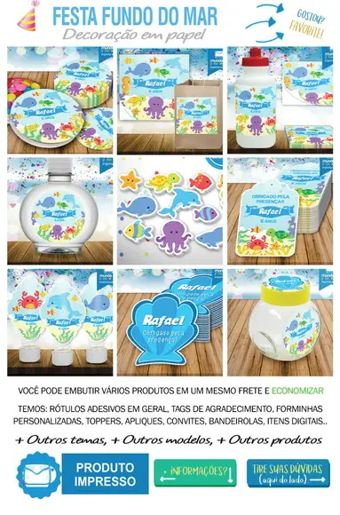 Apliques Fundo do Mar