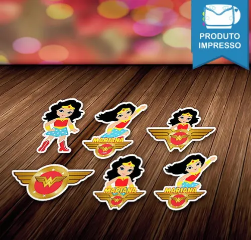 Apliques Mulher Maravilha 3,5cm