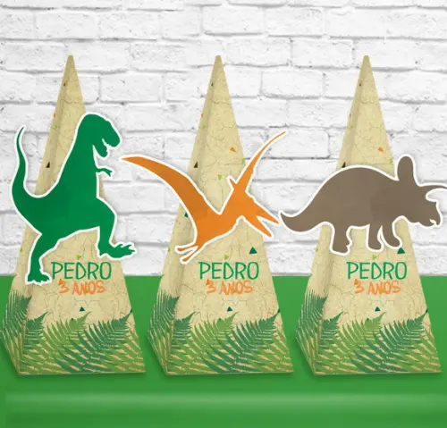 Caixa Pirâmide Dinossauros