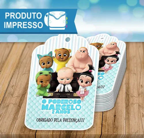 Etiqueta Agradecimento o Poderoso Chefinho