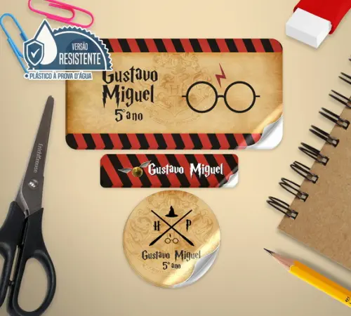Etiqueta Escolar Harry Potter 120unid PLASTICO
