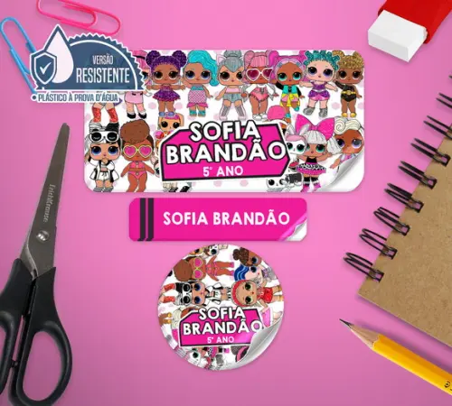 Etiqueta escolar LOL