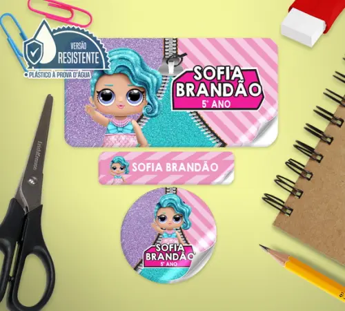 Etiqueta Escolar LOL Surprise