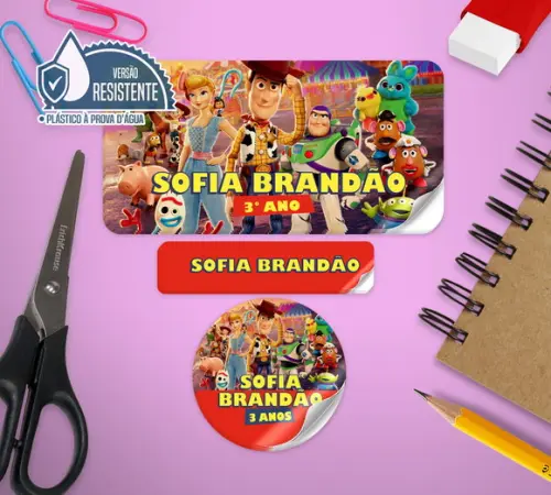 Etiqueta Escolar Toy Story2 120 Unid