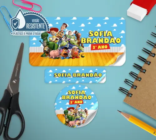 Etiqueta Escolar Toy Story 120 Unid