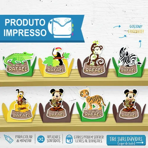 Formas de Doces Mickey Safari