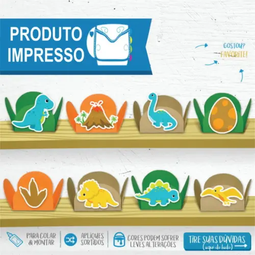 Forminha Dinossauro Cute