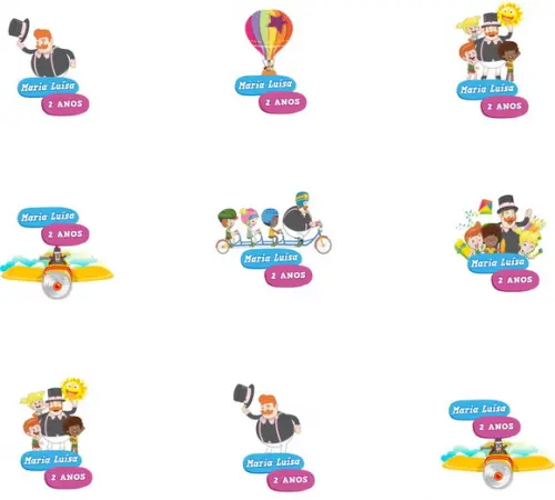 Forminha para Doce Mundo Bita e as Crianças Personalizado