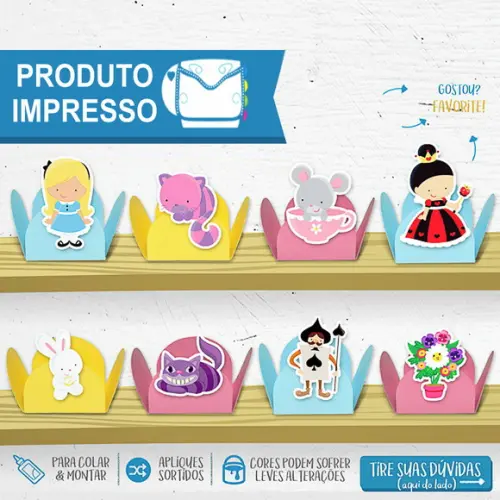 Forminhas Alice no País das Maravilhas