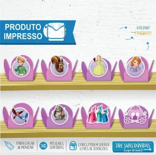 Forminhas de Doces Princesa Sofia