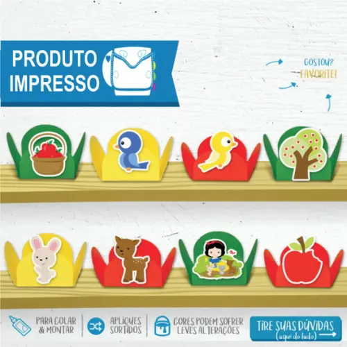 Forminhas de Docinhos Branca de Neve