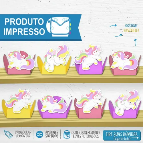 Forminhas Personalizadas Unicornio