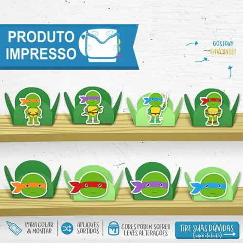 Forminhas Tartarugas Ninja Cute