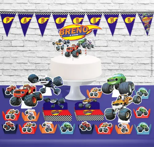 Kit Festa Pronta Blaze And The Monsters - m