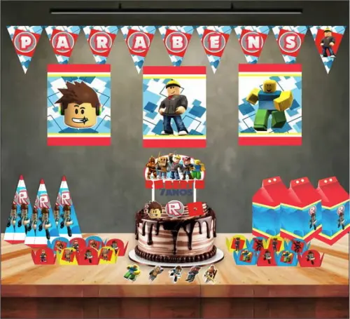 Kit Festa Pronta Só Um Bolinho Roblox - M1